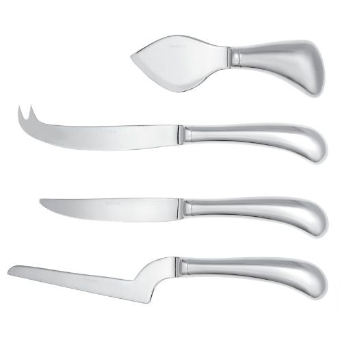Sambonet 18/10 Stainless Steel Cheese Knife Set, 4 Pieces, Mirror Finish, Living