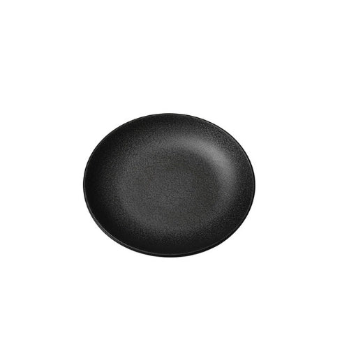 Shunta Melamine Round Plate Ø18xH2.1cm, Black, Iwamatsu
