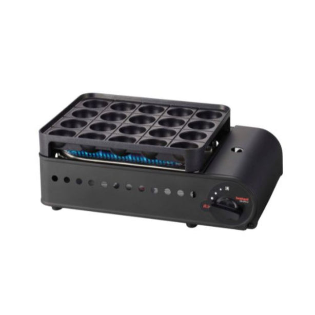 Iwatani Cassette Gas Takoyaki Cooker L34.8xW23.1xH13.3cm, Black, Entako Ⅱ, Iwatani