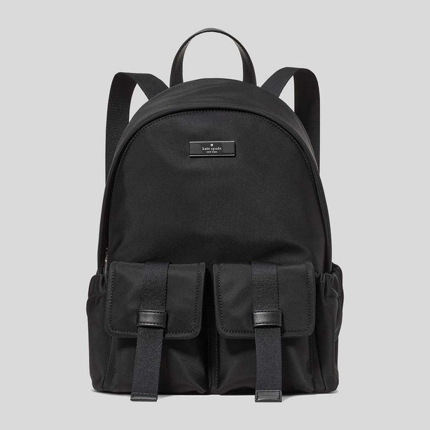 KATE SPADE Carter Ksnyl Cargo Backpack Black RS-KN671