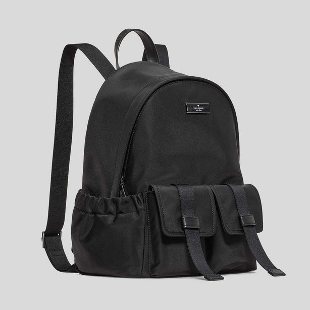KATE SPADE Carter Ksnyl Cargo Backpack Black RS-KN671