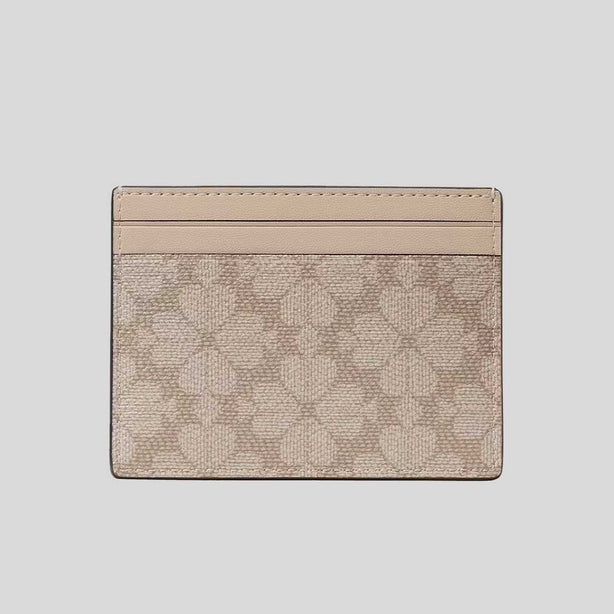KATE SPADE Spade Flower Small Slim Card Holder Dark Beige RS-KN761