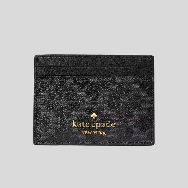 KATE SPADE Spade Flower Small Slim Card Holder Black RS-KN761