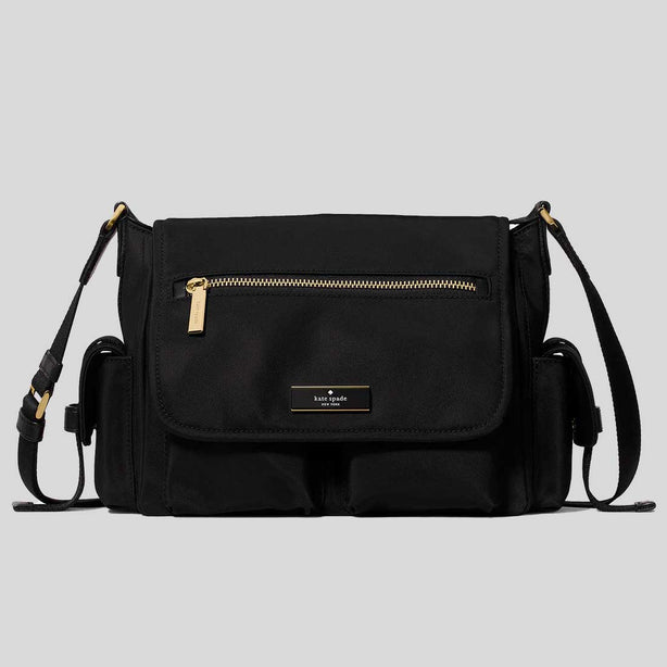 KATE SPADE Carter Ksnyl Cargo Messenger Bag Black RS-KN672