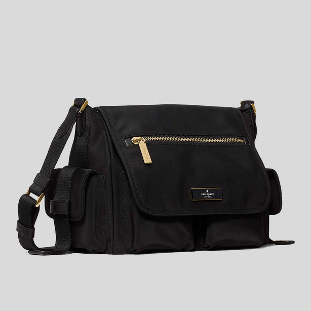 KATE SPADE Carter Ksnyl Cargo Messenger Bag Black RS-KN672