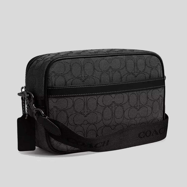 COACH Theo Camera Bag In Signature Jacquard Black RS-CBF21