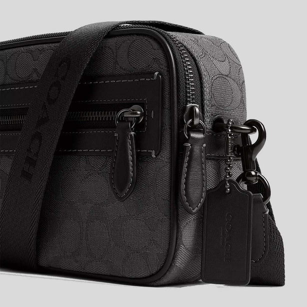 COACH Theo Camera Bag In Signature Jacquard Black RS-CBF21