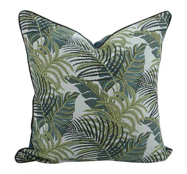 Piping Silk Tropical Cushion Covers Set of 2