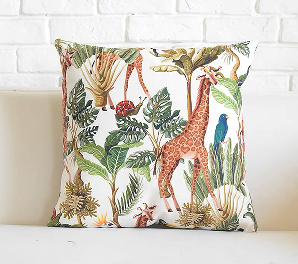 Orange Giraffe Jungle Covers Set of 2