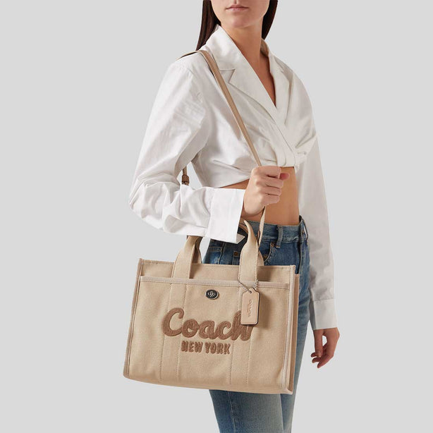 COACH Cargo Tote Bag Dark Natural RS-CP158