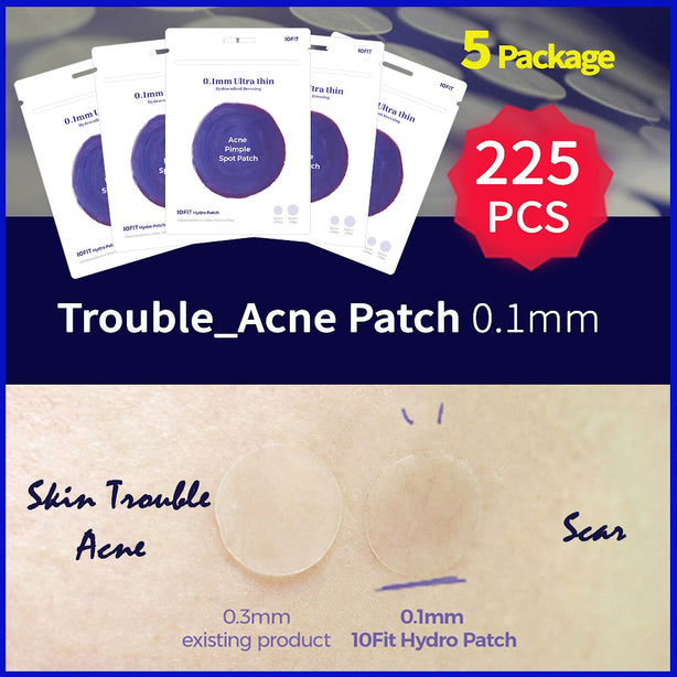 TENFIT- Hydro Patch – 0.1mm Ultra Thin Patch (8mm x 30pcs / 10mm x 15pcs)X5pack [International Shipping]