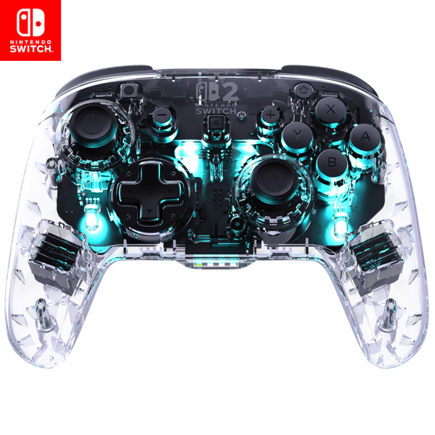 Turtle Beach Afterglow Wireless Controller Compatible with Nintendo Switch 2-Clear