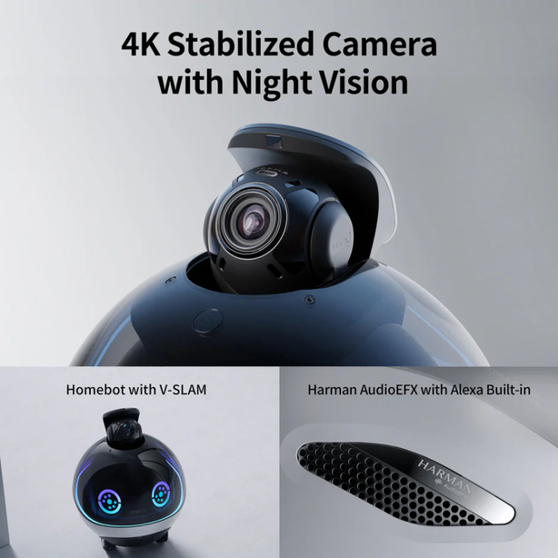 Enabot EBO X Smart Home Companion Robot with Alexa Built-in