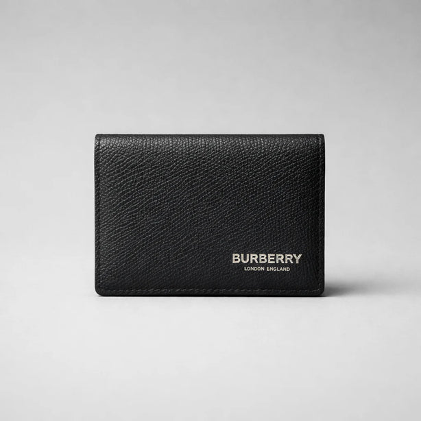 BURBERRY Leather Flint Card Case Black RS-81046991