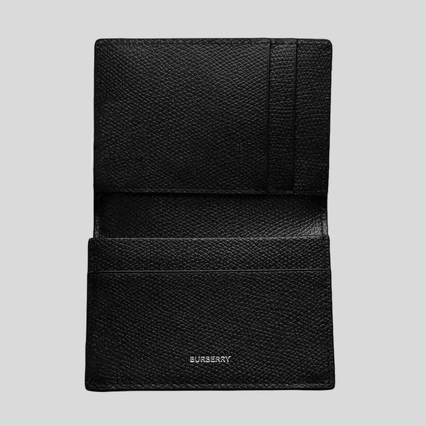 BURBERRY Leather Flint Card Case Black RS-81046991