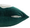 Velvet Fabric Rabbit Embroidery Emerald Green Cushion Covers Set of 2