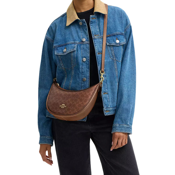 Coach Aria Shoulder Bag In Signature Canvas - Brown/ Copper CCL27