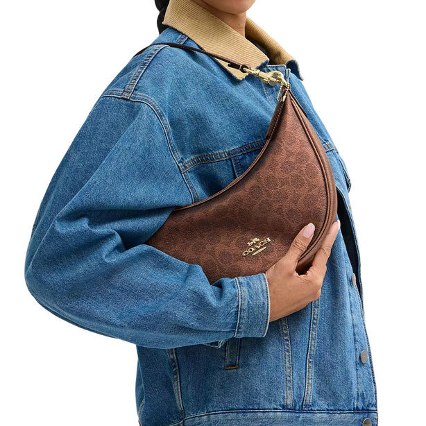 Coach Aria Shoulder Bag In Signature Canvas - Brown/ Copper CCL27