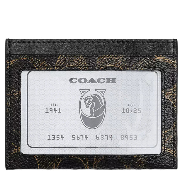 Coach Slim Id Card Case In Loved Signature Canvas - Brown CEB83