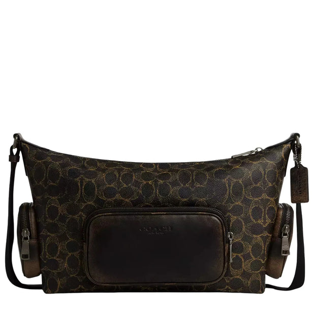 Coach Finn Crossbody Bag With Pockets In Loved Signature Canvas - Brown CDY57
