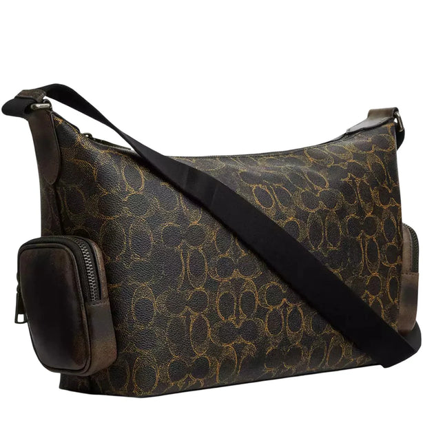 Coach Finn Crossbody Bag With Pockets In Loved Signature Canvas - Brown CDY57