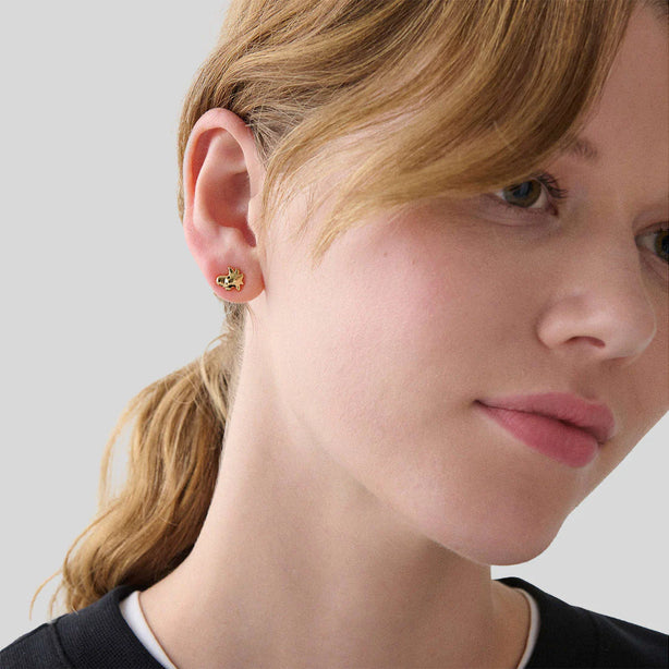 KATE SPADE Snoopy Asymmetrical Studs Silver Multi RS-KN115