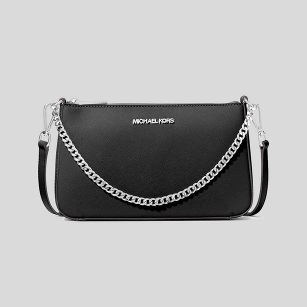 MICHAEL KORS Jet Set Medium Saffiano Leather Crossbody Bag Black RS-35S0STVU6L