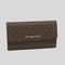 Michael Kors Jet Set Travel Large Trifold Wallet In Signature Coated Canvas Brown RS-35F8GTVF3B