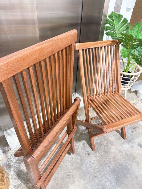 Teak Foldable Chair Set of 2