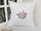 White Lace With French Cross Rose Embroidered Cushion Covers Set of 2