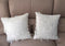 White Lace With French Rose Embroidered Cushion Covers Set of 2