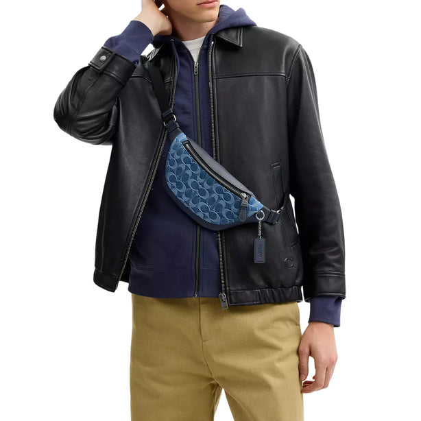 Coach Warren Mini Belt Bag In Signature Denim - Denim CDF48