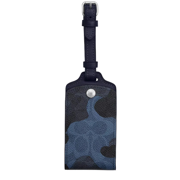 Coach Luggage Tag In Signature Camo Print - Blue Multi CX877