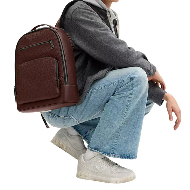Coach Ethan Backpack Bag In Signature Leather - Maple CDC67