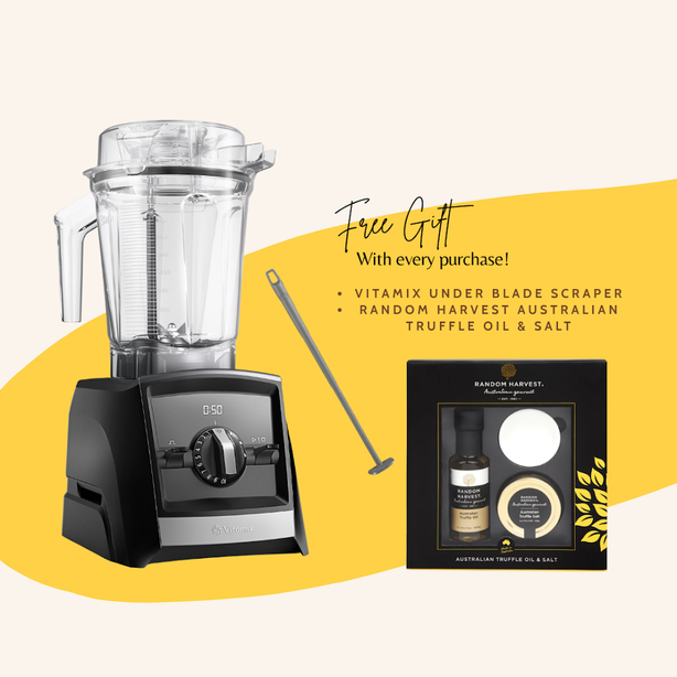 Vitamix High Performance Blender - Ascent Series A2500i - Black (Free Vitamix under blade scraper &
 Random Harvest Australian Truffle Oil & Salt)