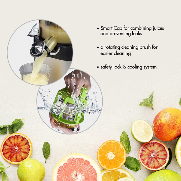 Kuvings CS600 Whole Slow Juicer with BPA-Free, 24 Hour Operation, Easy to Clean, Heavy Duty, Commercial Grade