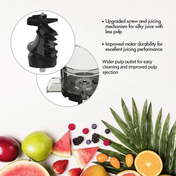 Kuvings REVO 830 Whole Slow Juicer with Triple Feeding Chute for Cold Press fibrous fruits and vegetables (Matt Silver)
