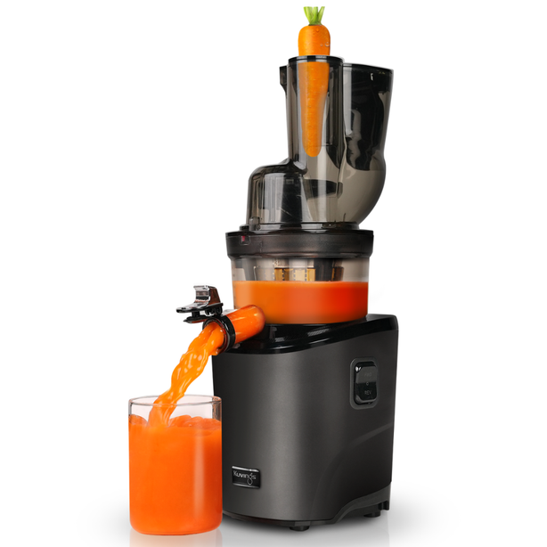 Kuvings REVO 830 Whole Slow Juicer with Triple Feeding Chute for Cold Press fibrous fruits and vegetables (Matt Black)