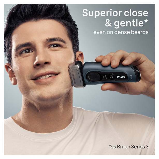 Braun Series 8 8513s Electric shaver with charging stand and travel case - fjord grey