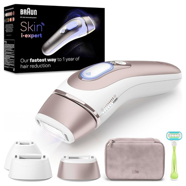 Braun Smart IPL Skin i·Expert, at Home Hair Removal Device, Laser Hair Removal Alternative, Smart IPL with Exclusive Free App, PL 7253