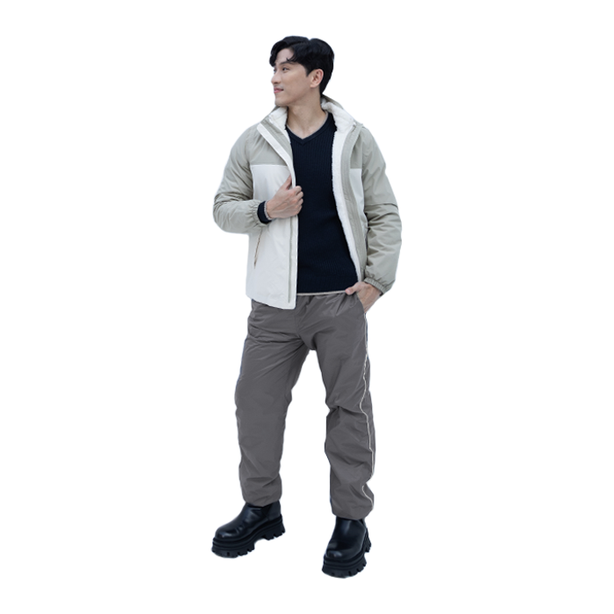 COLDWEAR Adult Packable Water Resistant Fleece Lined Contrast Piping Snow Pants