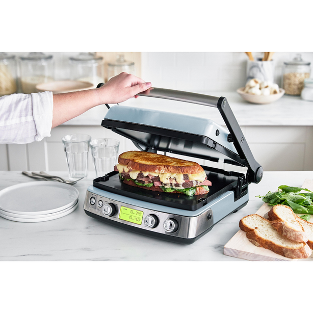 Greenpan Elite Contact Grill - Blue Haze + GreenPan Melamine Sponge + Greenchef Spatula & Ladle