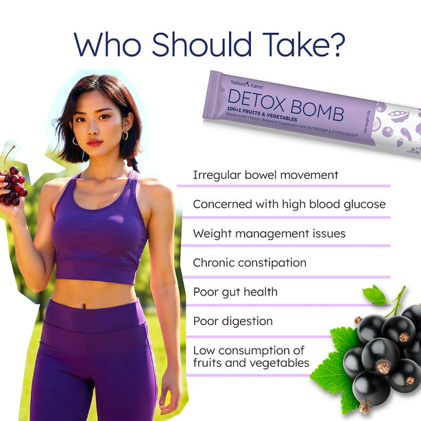 Nature's Farm® Detox Bomb Blackcurrant, 15s