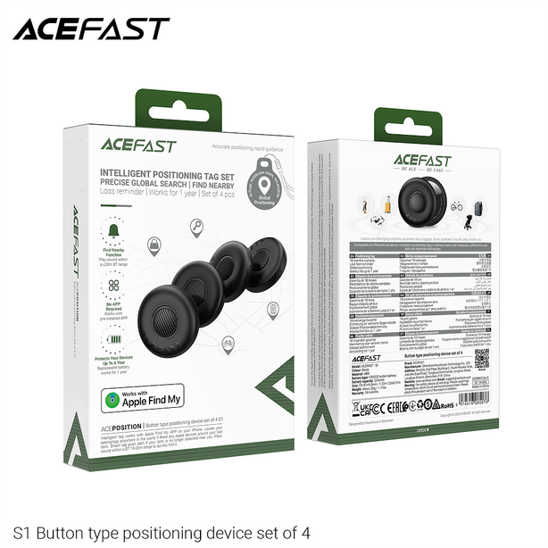 Acefast S1 Button Type Positioning Device (Set of 4)