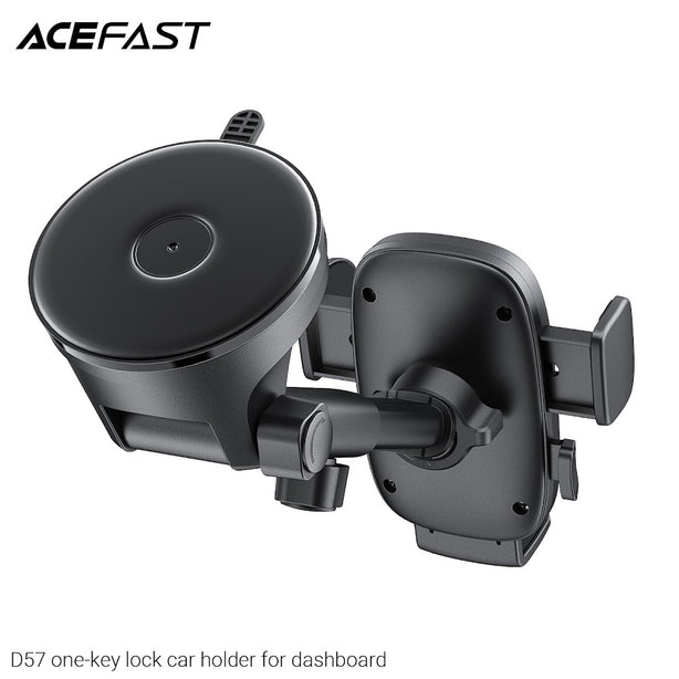 Acefast D57 One-Key Lock Car Holder For Dashboard And Windshield - Black