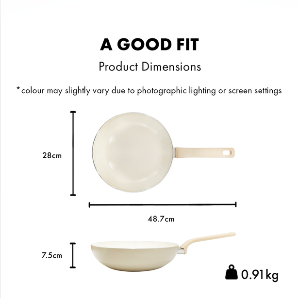 GreenPan Essence Taupe 28cm Open Wok