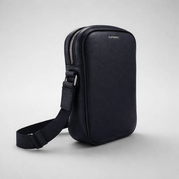 BURBERRY Men's Paddy Leather Shoulder Bag Dark Navy RS-80846161