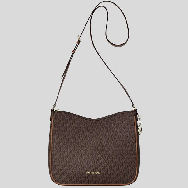 MICHAEL KORS Nayla Medium Signature Logo Messenger Bag Brown RS-35S6G5ZM2B