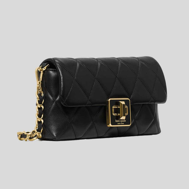 KATE SPADE Carey Quilted Mini Crossbody Bag Black RS-KM531