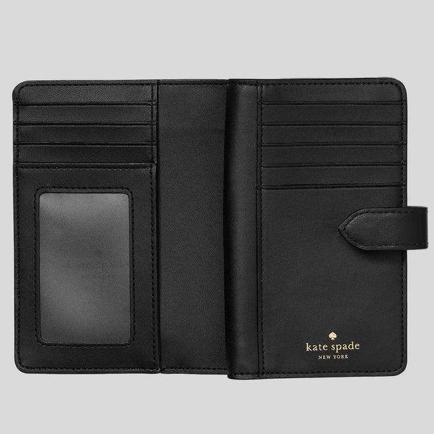 KATE SPADE Quilted Medium Bifold Wallet Black RS-KN755